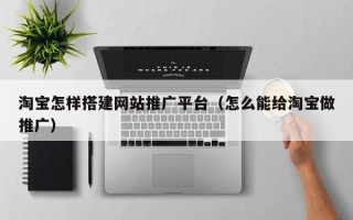 赵县淘宝怎样搭建网站推广平台（怎么能给淘宝做推广）